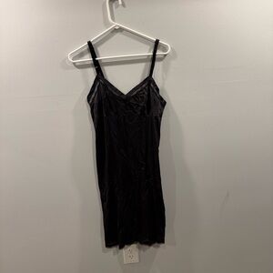 Vintage Black Silky Slip